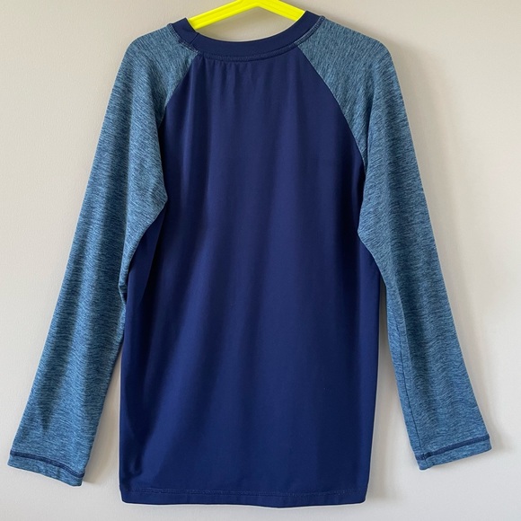 Joe Fresh Kid Boys Active Long Sleeve baseball T-Shirt - Blue - Picture 4 of 5